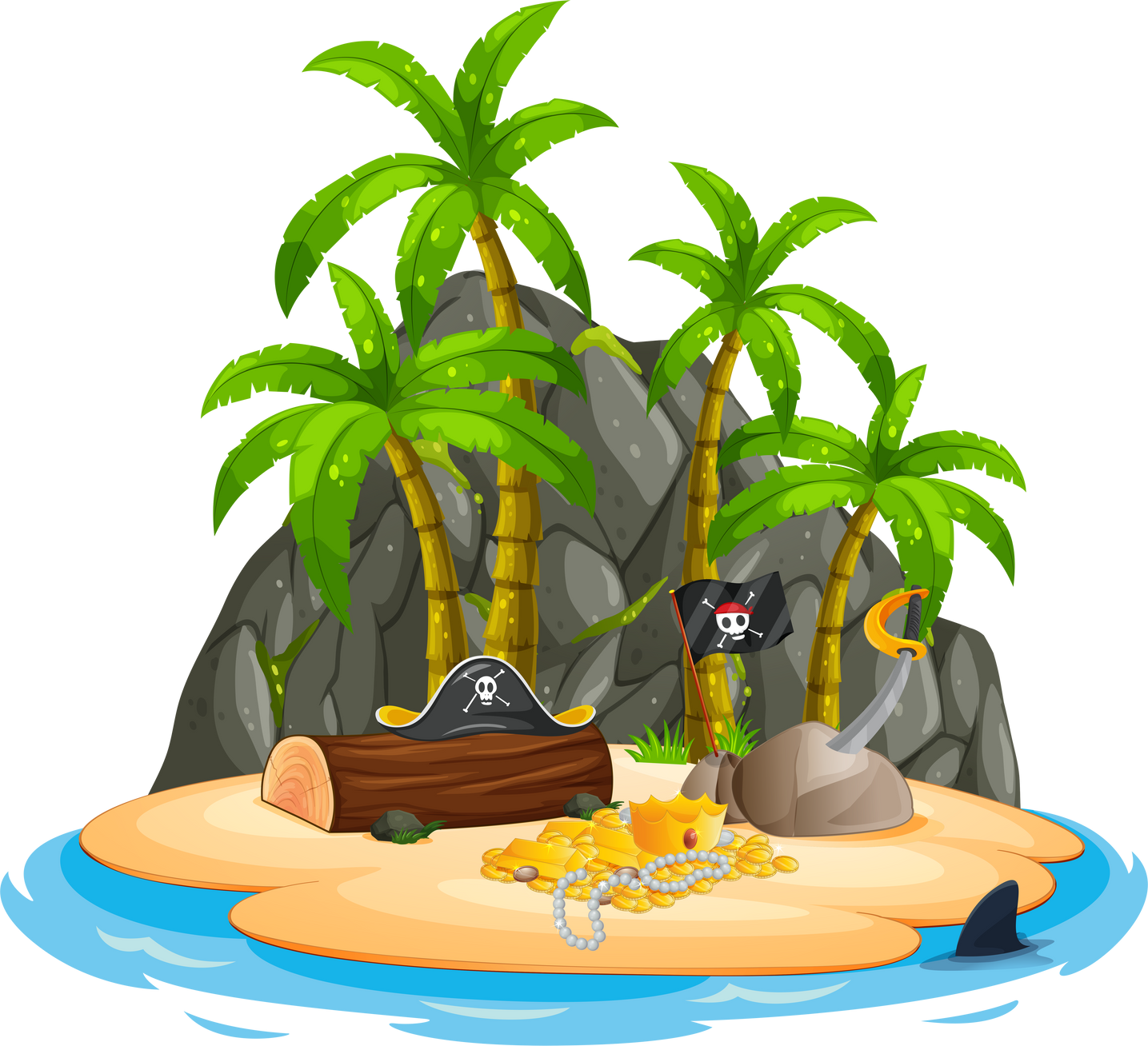 An isolated pirate island